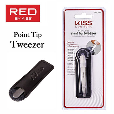 Kiss Travel Size Slant Tip Tweezer with Pouch (TWZ04)