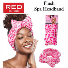 RED by KISS Headband, Plush Spa Headband, Pink Leopard (HQ100)