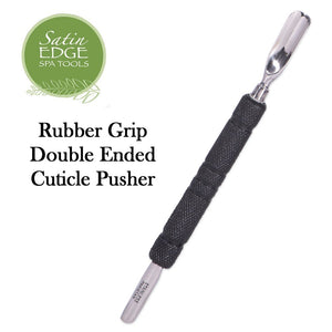 Satin Edge Rubber Grip Double Ended Cuticle Pusher (SE2090)