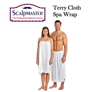 Scalpmaster Terry Cloth Spa Wrap, White (3042)