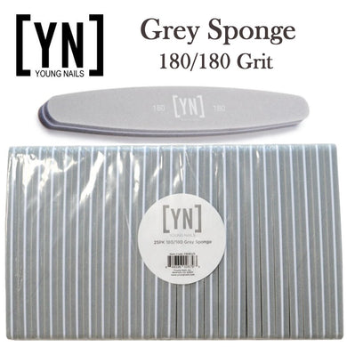 Young Nails Nail File, Gray Sponge 180/180 Grit