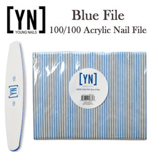 Young Nails Nail File, Blue Acrylic Nail File 100/100 Grit