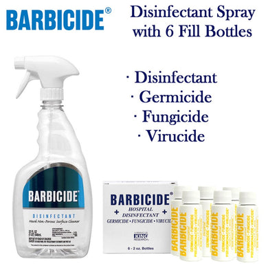 Barbicide Disinfectant Spray with 6 Fill Bottles