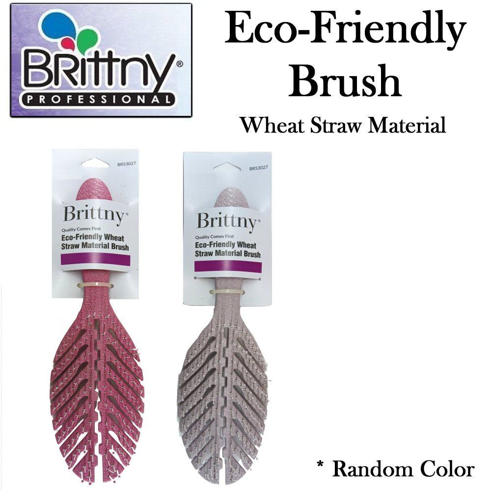 Brittny Brush, Eco-Friendly Wheat Straw Material Brush (BR53027) [Random Color]