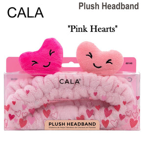 Cala Plush Headband, "Pink Hearts" (69149)