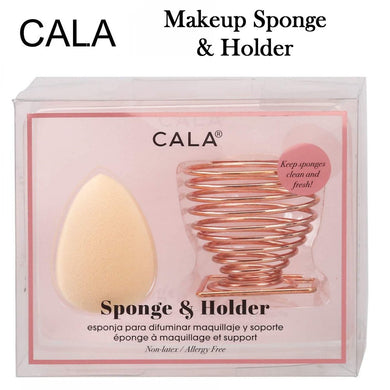 Cala Makeup Sponge, Nude Beauty Blending Sponge & Holder (76246)