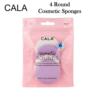 Cala Makeup Sponge, 4 Round Cosmetic Sponges (70927)