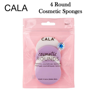 Cala Makeup Sponge, 4 Round Cosmetic Sponges (70927)