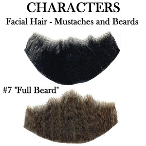 Characters Facial Hair, Beard #7 "Full Beard" (Black or Brown)