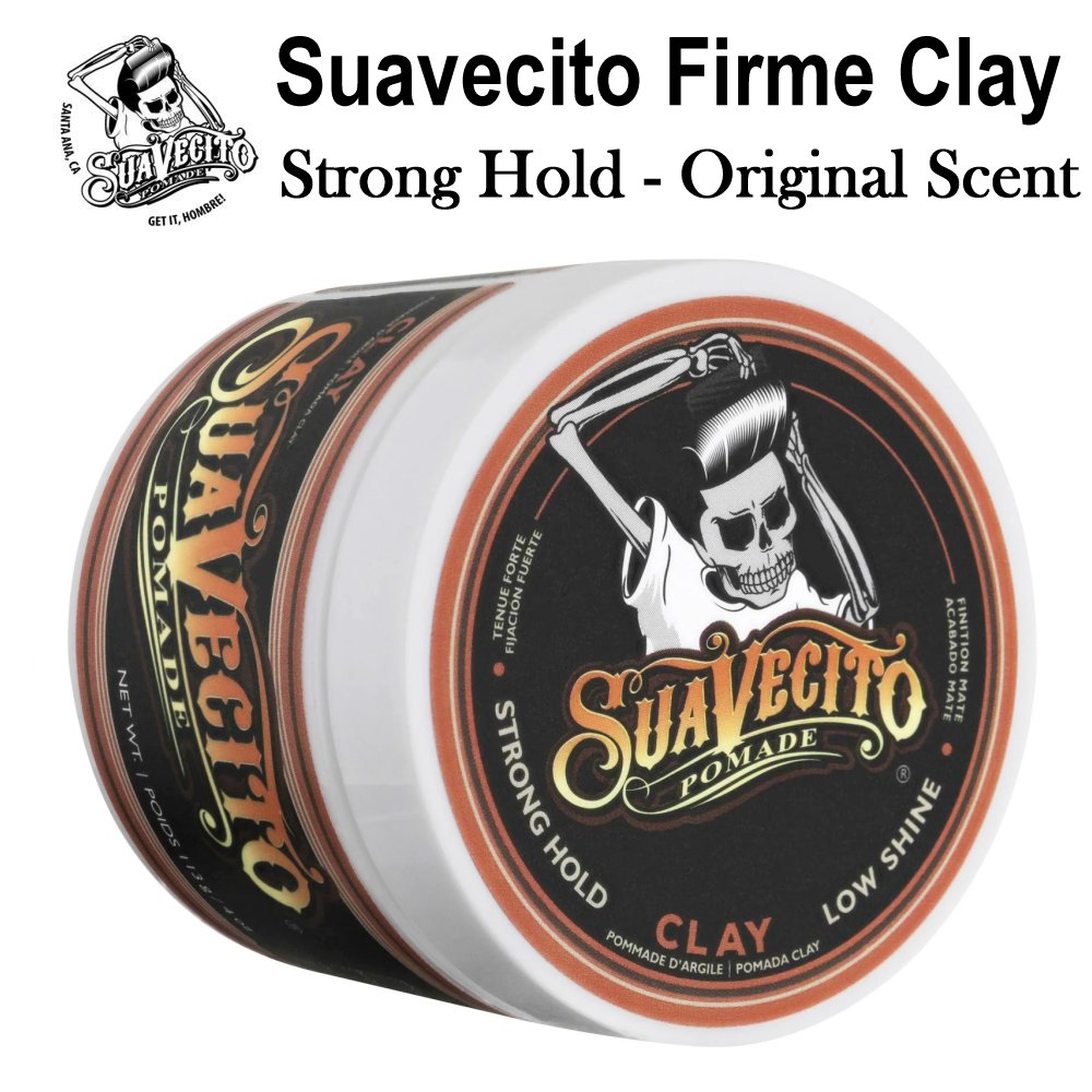 Suavecito Clay Pomade, Strong Hold, 4oz