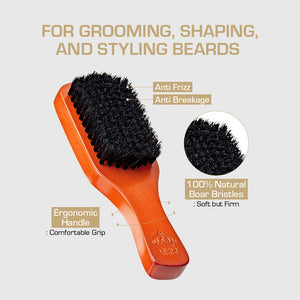 Red by Kiss Brush, Premium Beard Brush, Club (BR201)