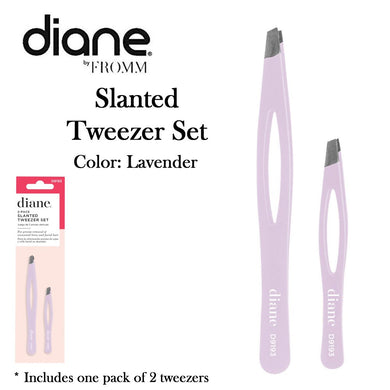 Diane Slanted Tweezer 2 Piece Set, Lavender (D9193)