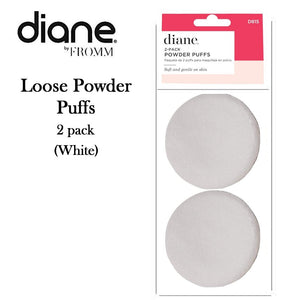 Diane Lose Powder Puffs 2 Pack, White (D815)