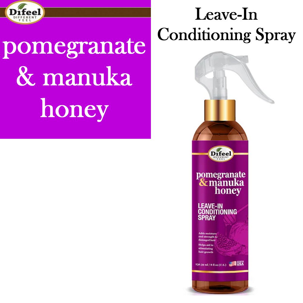 Difeel Pomegranate & Manuka Honey Leave-In Conditioning Spray, 8 oz