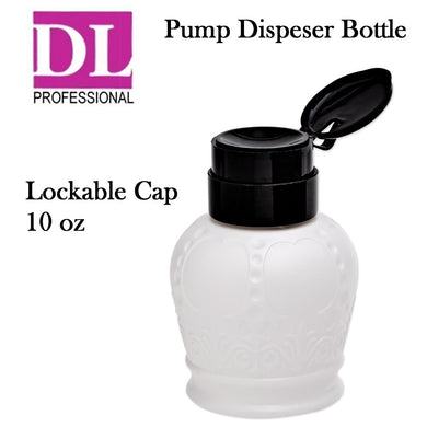 DL Professional Pump Dispenser Bottle, Lockable Cap, 10 oz (DL-C420)
