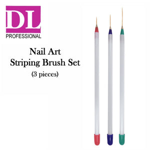 DL Professional 3 Piece Nail Art Striping Brush Set (DL-C294)