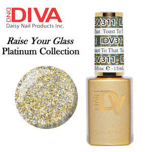 DND DIVA Duo Matching Gel Polish & Nail Lacquer (#291 - #327) "Raise Your Glass"