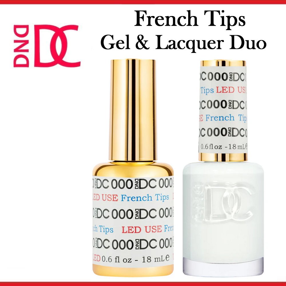 DND DC (000) French Tips Gel Polish & Matching Nail Lacquer Duo