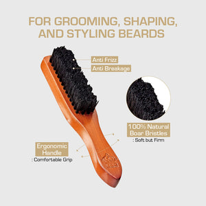 Red by Kiss Brush, Premium Beard Brush, Long (BR202)