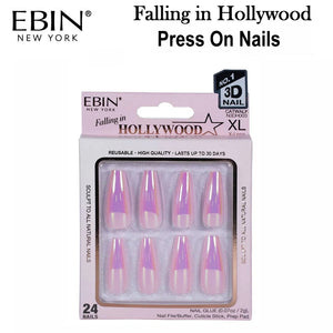 Ebin New York Falling in Hollywood Press on Nails