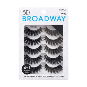 Broadway Eyelash, 5D Eyes Lash Multi Pack, 20+ Styles