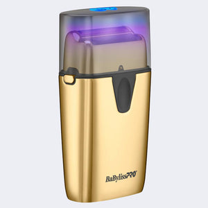 BaBylissPro UVFoil Double Foil Gold Shaver - Self Disinfecting Metal Foil Shaver (FXLFS2G)