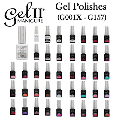 Gel II Gel Polishes (Top coats & G001X-G157)