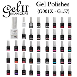 Gel II Gel Polishes (Top coats & G001X-G157)