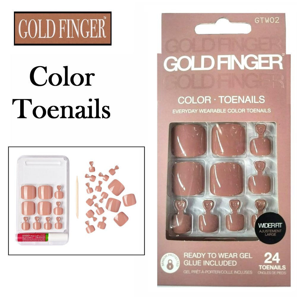 Gold Finger Color Toenails - Beige (GTW02)