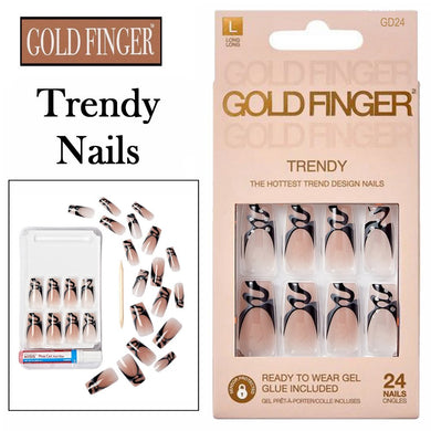 Gold Finger Trendy Full Nail - GD24