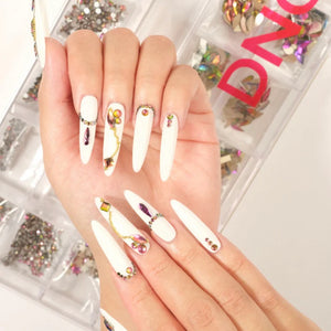 DND Nail Crystal Kit #07, Clear Flame
