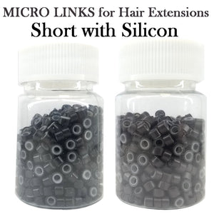 Hair Extension Micro Ring - Short with Silicon - 500 pieces (5mm x 3mm)