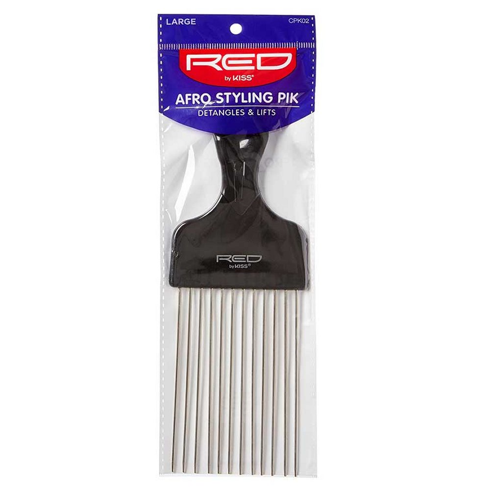 Red Professional Afro Styling Pick - Large (CPK02)