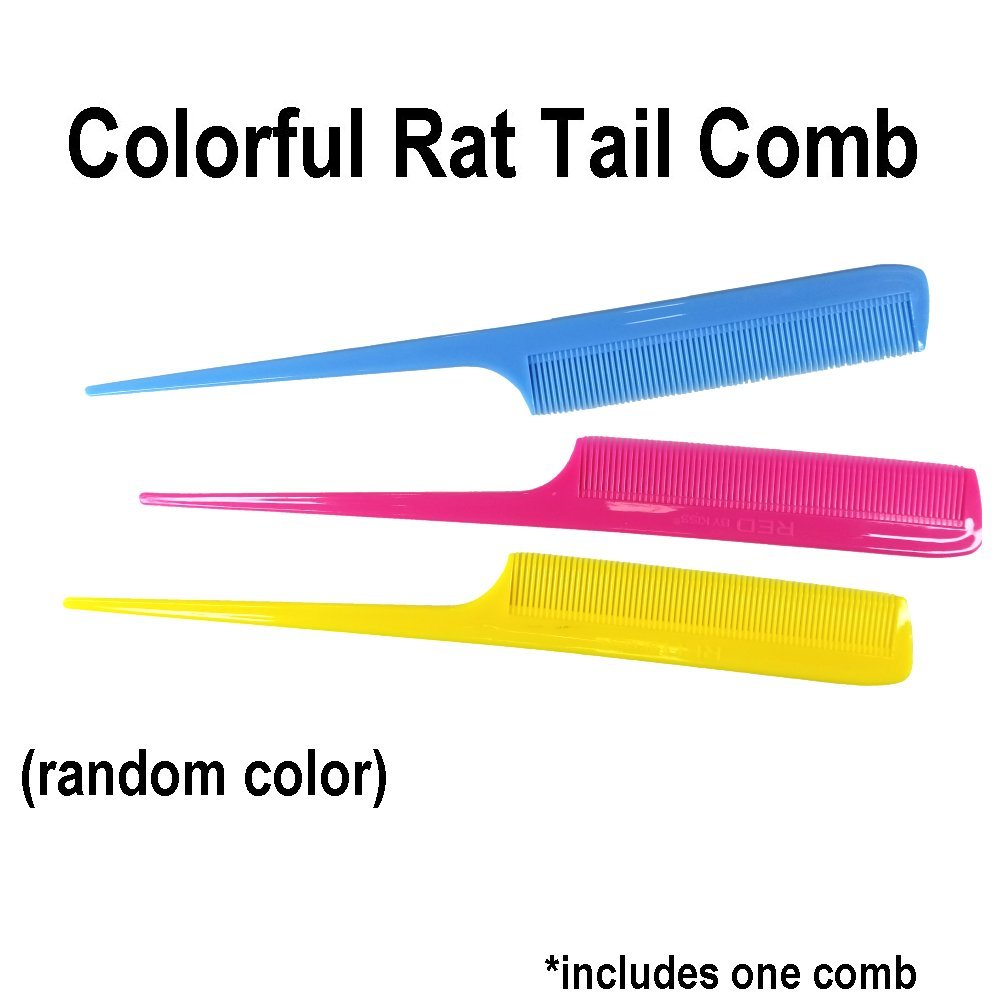 Color Comb, Rat Tail Comb [random color)