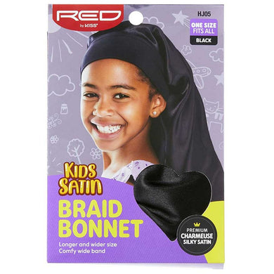 Red by Kiss Bonnet, Kids Edge Satin Braid Bonnet (HJ05)
