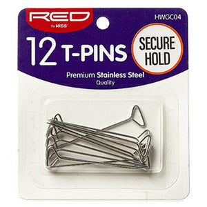 Red by Kiss Wig T-Pins 12 Pieces (HWGC04)