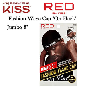 Red by Kiss Cap, Fashion Wave Cap "On Fleek", Jumbo 8" (HDS06)