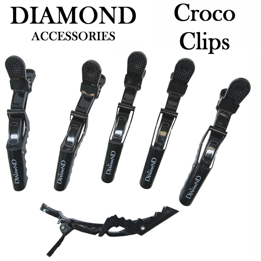 Diamond Accessories Croco Clips, 6 pieces