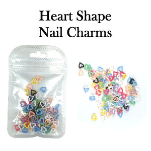 Nail Charms - Multi-Colored Hearts (50+ charms)