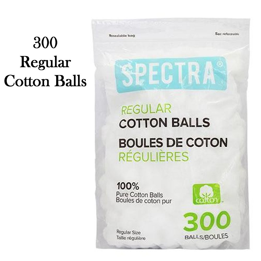 Spectra Regular 100% Cotton Balls, 300 Balls