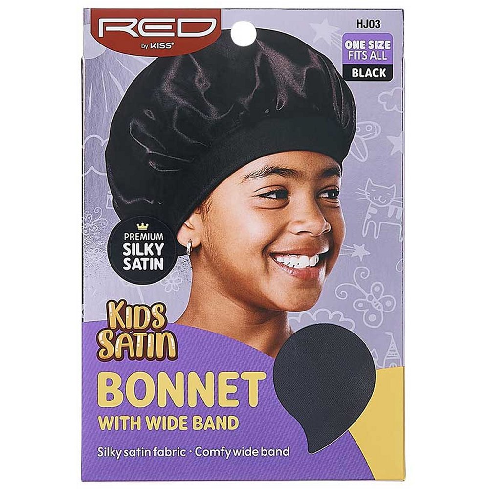 Red by Kiss Bonnet, Kids Satin Bonnet Wide Band (HJ03)