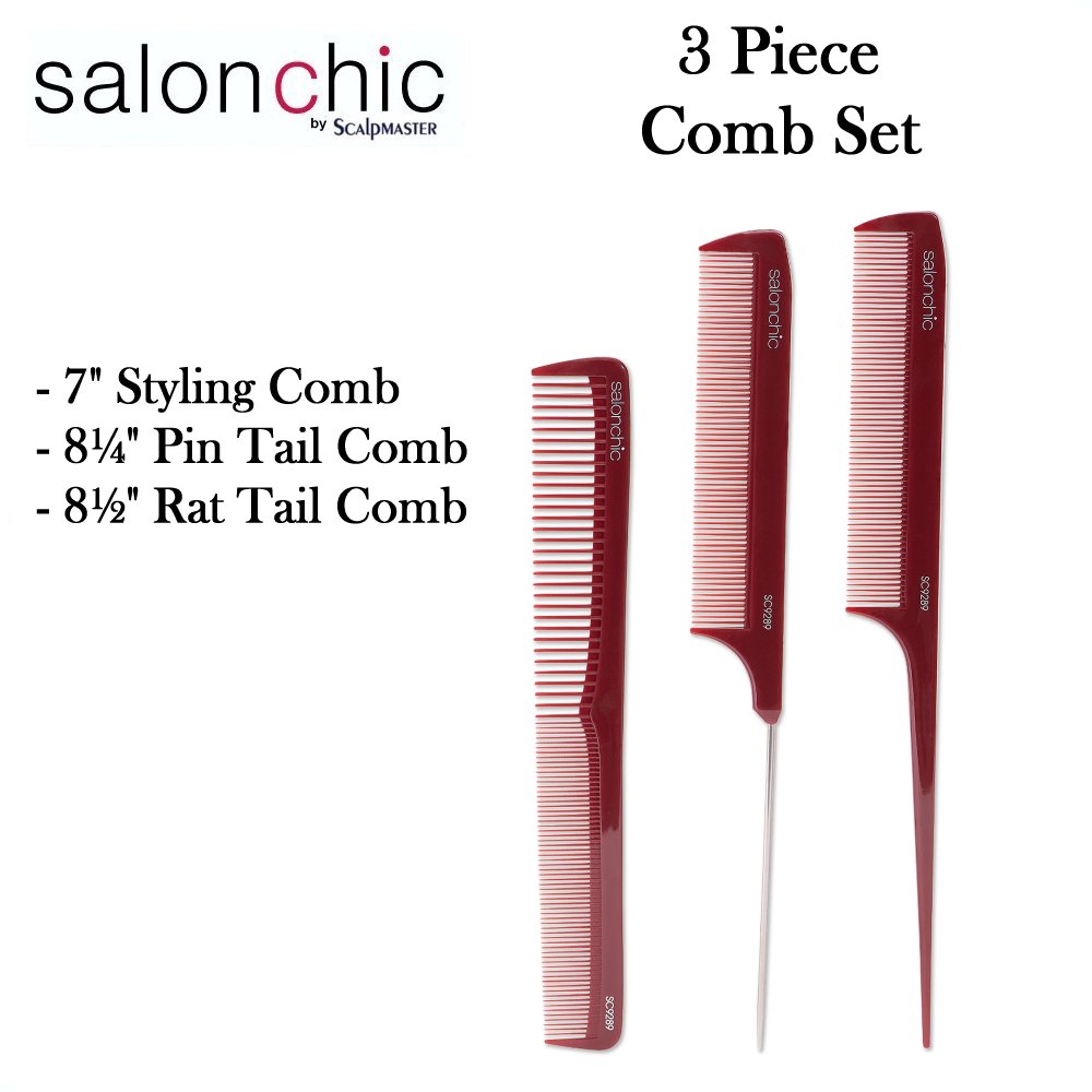 Salon Chic Comb, 3 Piece Comb Set (SC9289)