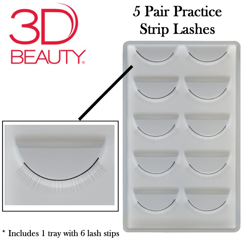 3D Beauty 5 Pair Practice Strip Lashes (3D-51071)