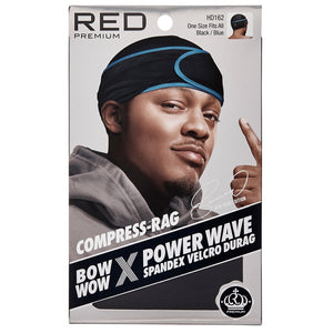 Red by Kiss Bow Wow "Spandex Velcro" Power Wave Durag (HD162)