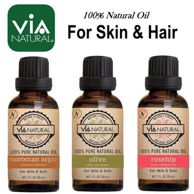 Via Natural Natural Oils for Skin and Hair, 1 oz