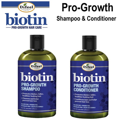 Difeel Biotin Pro-Growth Shampoo & Conditioner, 12 oz