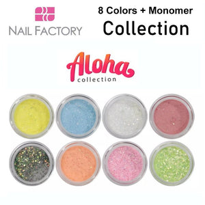 Nail Factory Acrylic Collection "Aloha Collection" (8 colors + monomer)