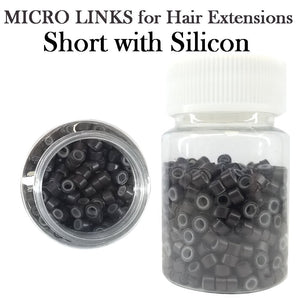 Hair Extension Micro Ring - Short with Silicon - 500 pieces (5mm x 3mm)