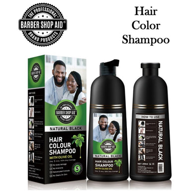 Barber Shop Aid - Hair Color Shampoo, Natural Black, 200ml