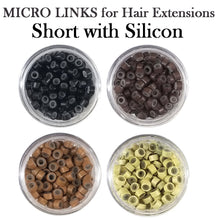 Hair Extension Micro Ring - Short with Silicon - 200 pieces (5mm x 3mm)